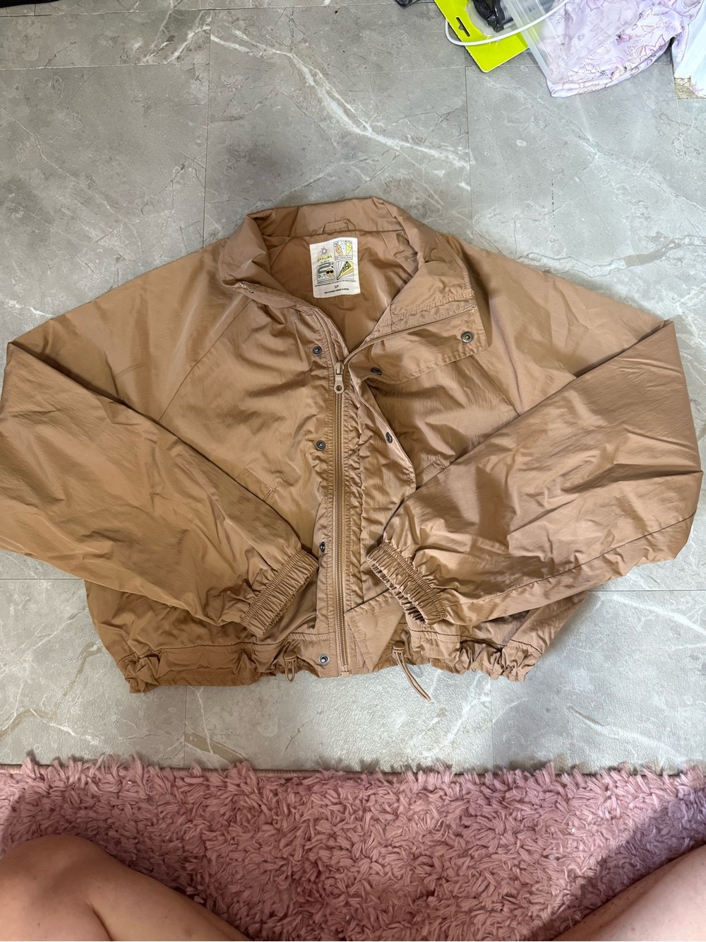 aerie Tan Bomber Jacket